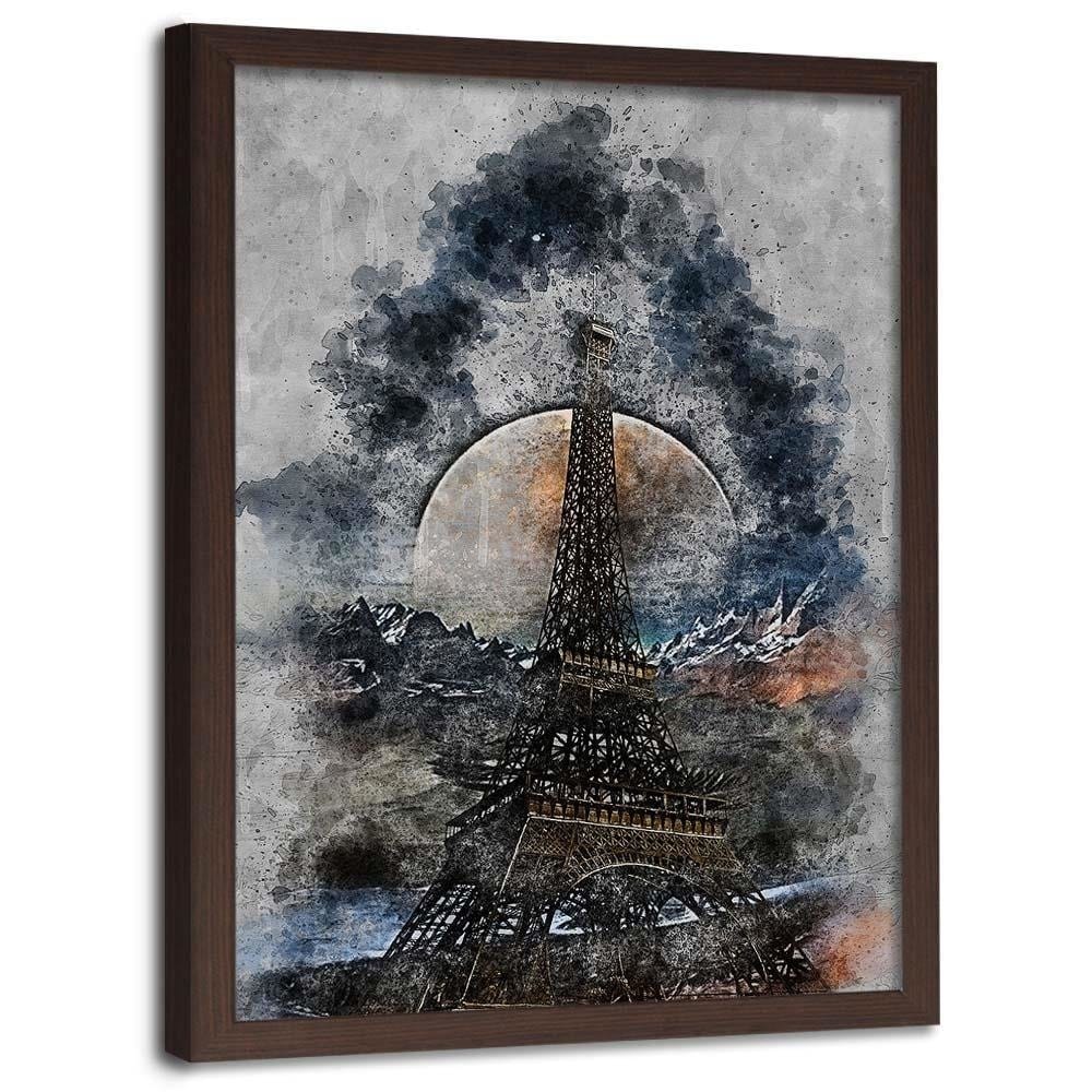 Glezna brūnā rāmī - Eiffel Tower Home Trends DECO