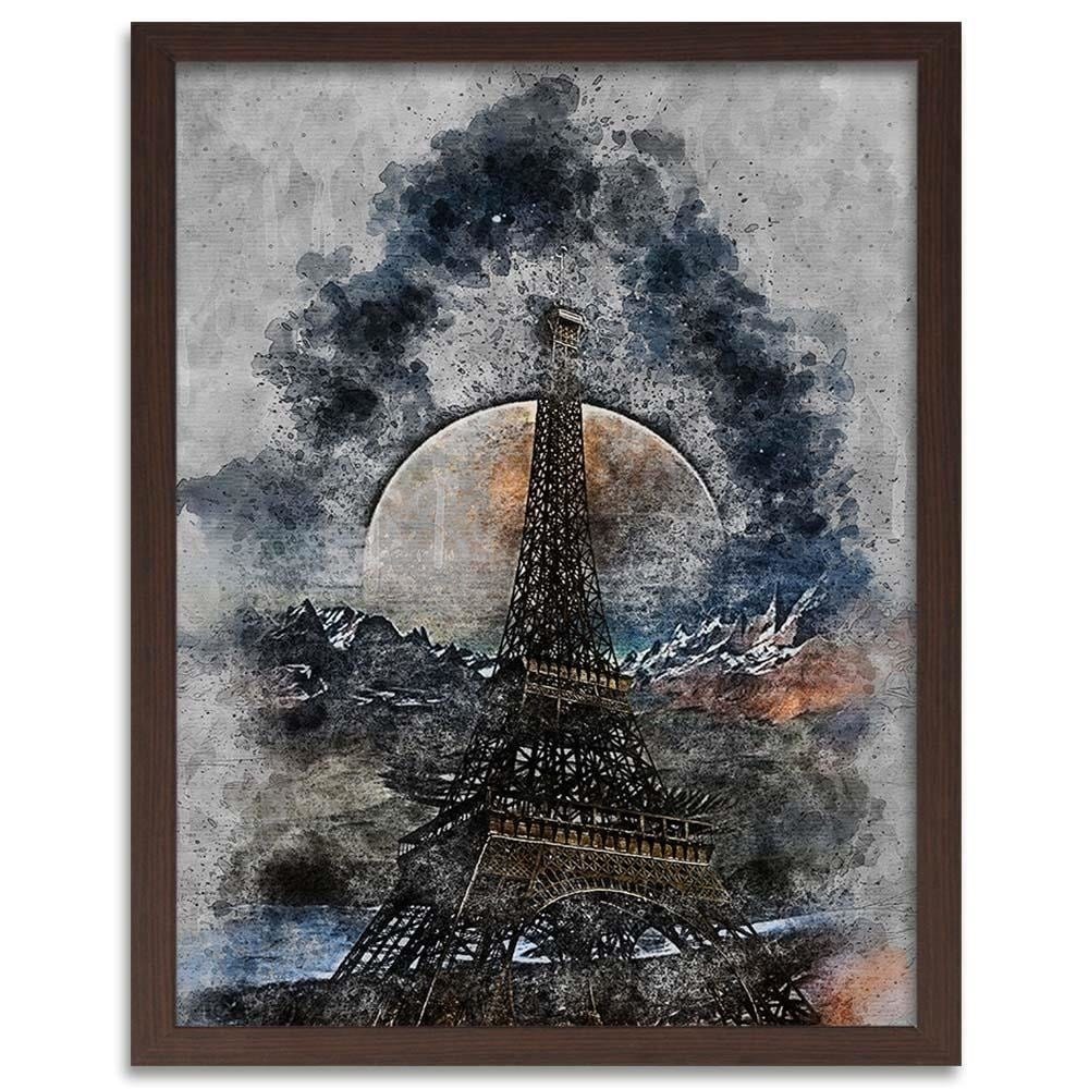 Glezna brūnā rāmī - Eiffel Tower Home Trends DECO