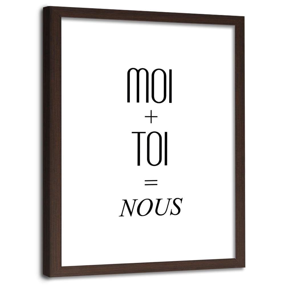 Glezna brūnā rāmī - Equation Of Words Home Trends DECO