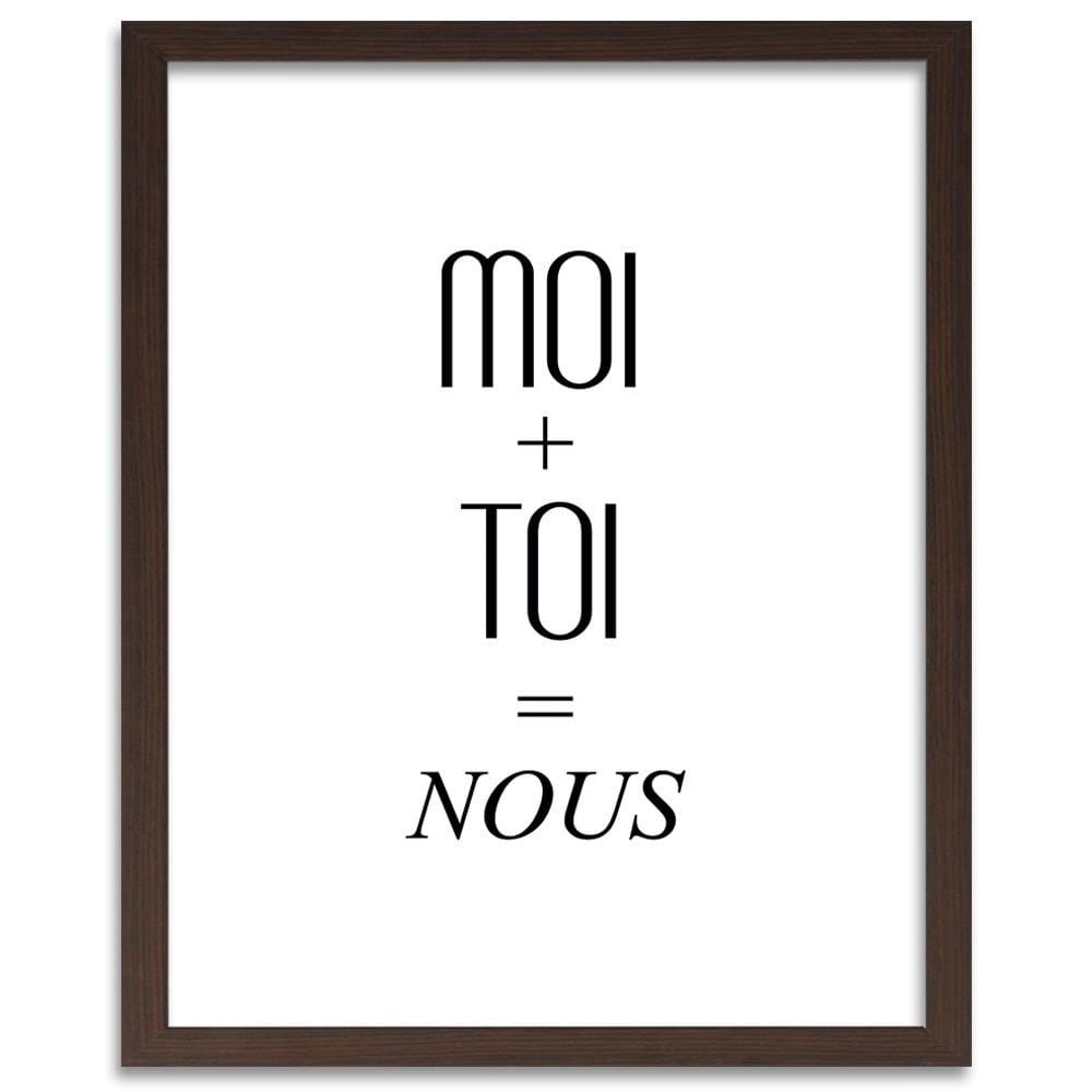 Glezna brūnā rāmī - Equation Of Words Home Trends DECO