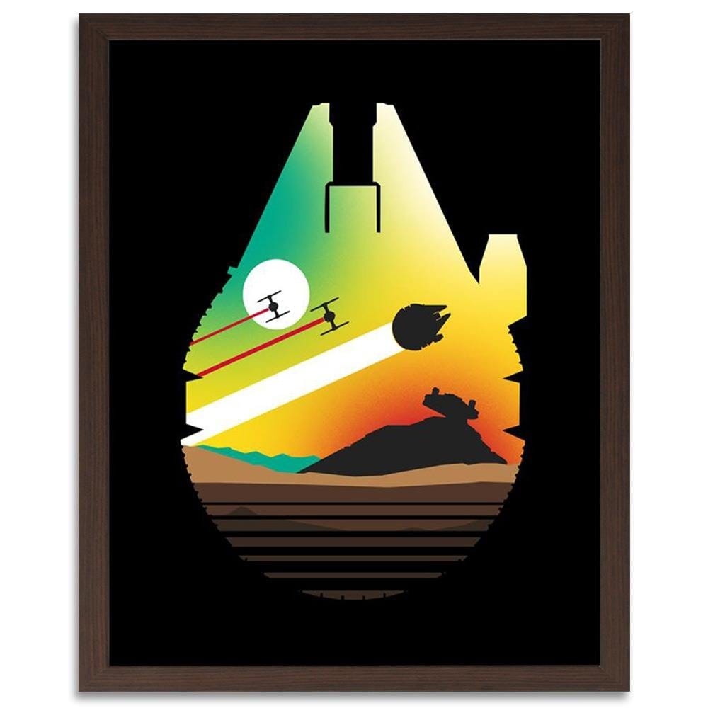 Glezna brūnā rāmī - Escape From Desert Planet Home Trends DECO