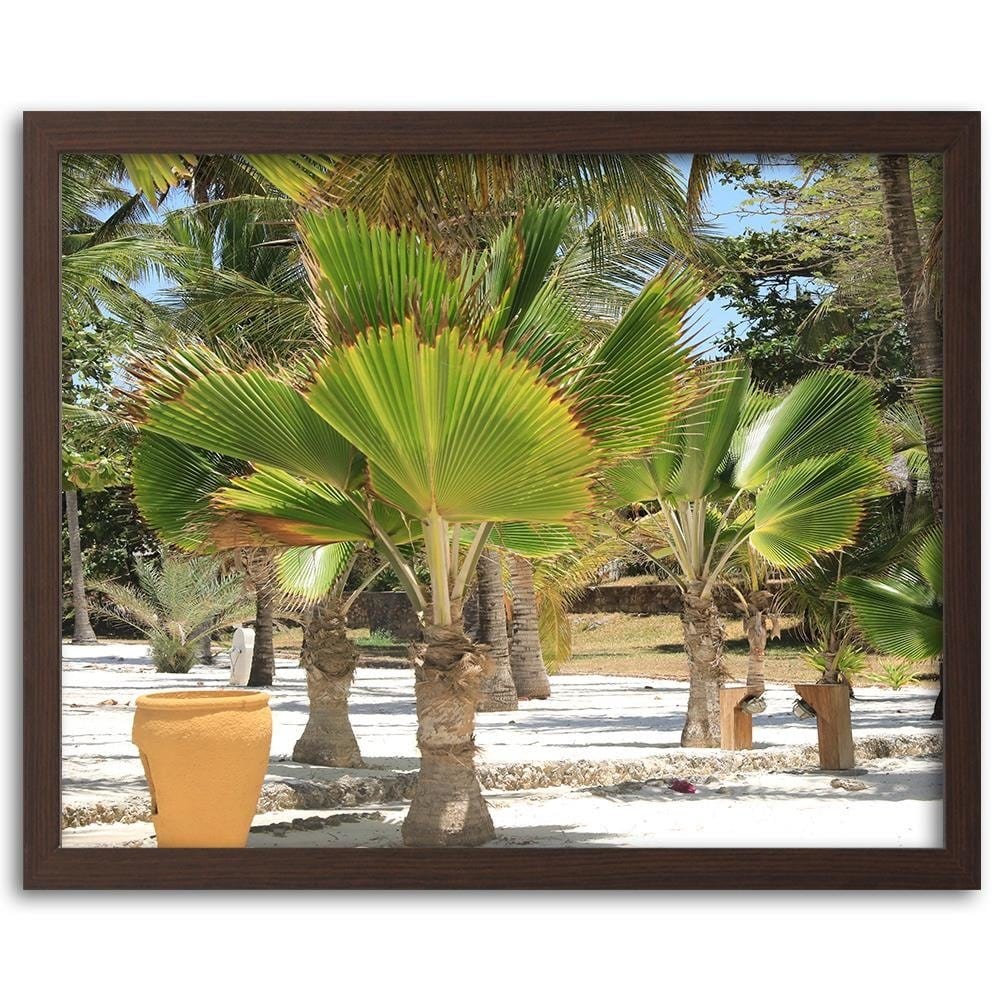 Glezna brūnā rāmī - Exotic Beach Home Trends DECO