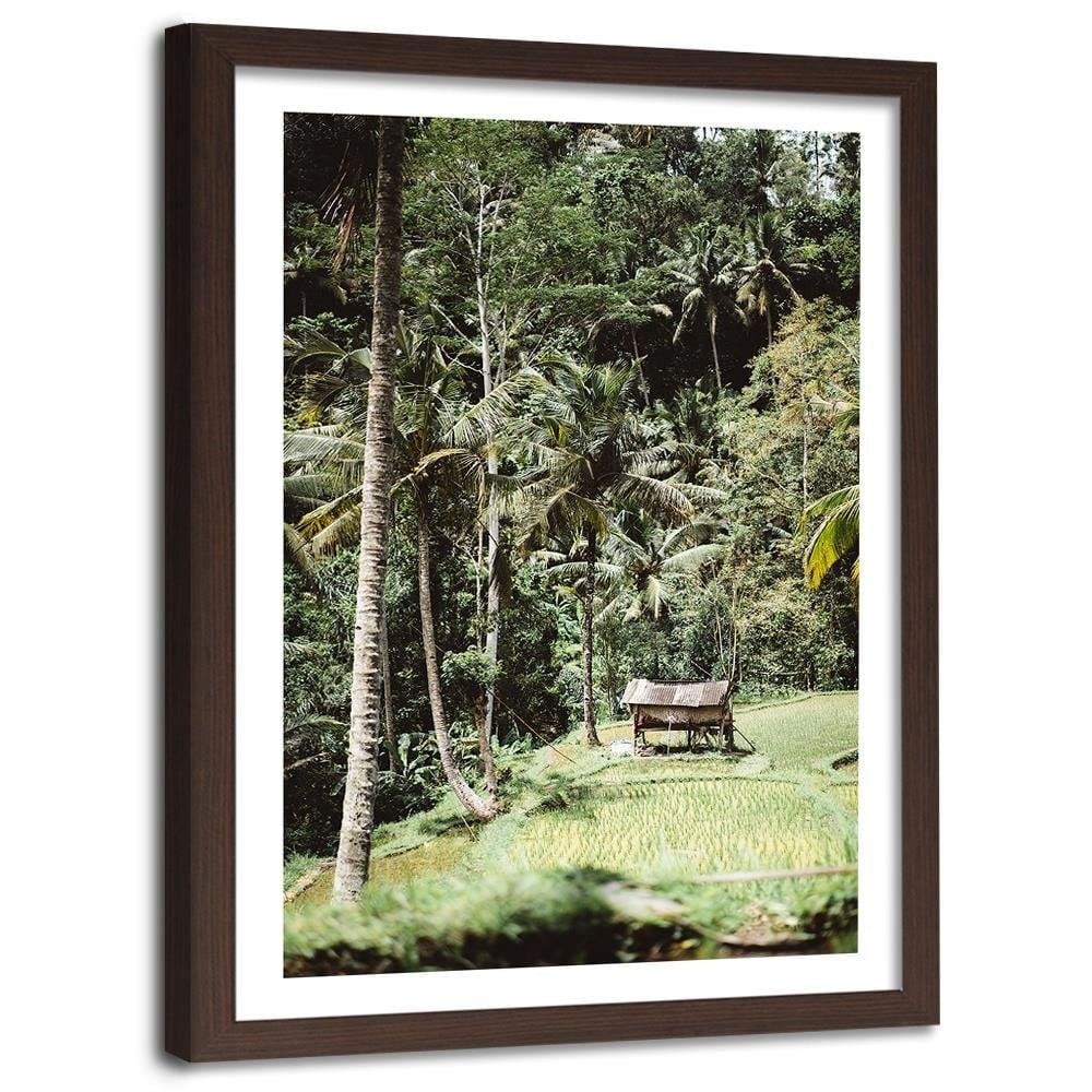 Glezna brūnā rāmī - Exotic Garden Home Trends DECO