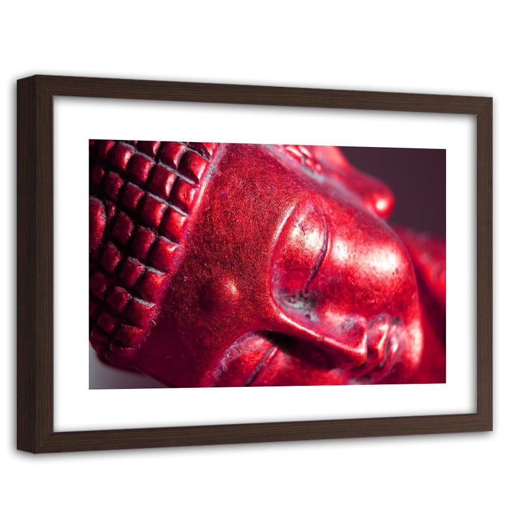 Glezna brūnā rāmī - Face Sleeping Buddha Home Trends DECO