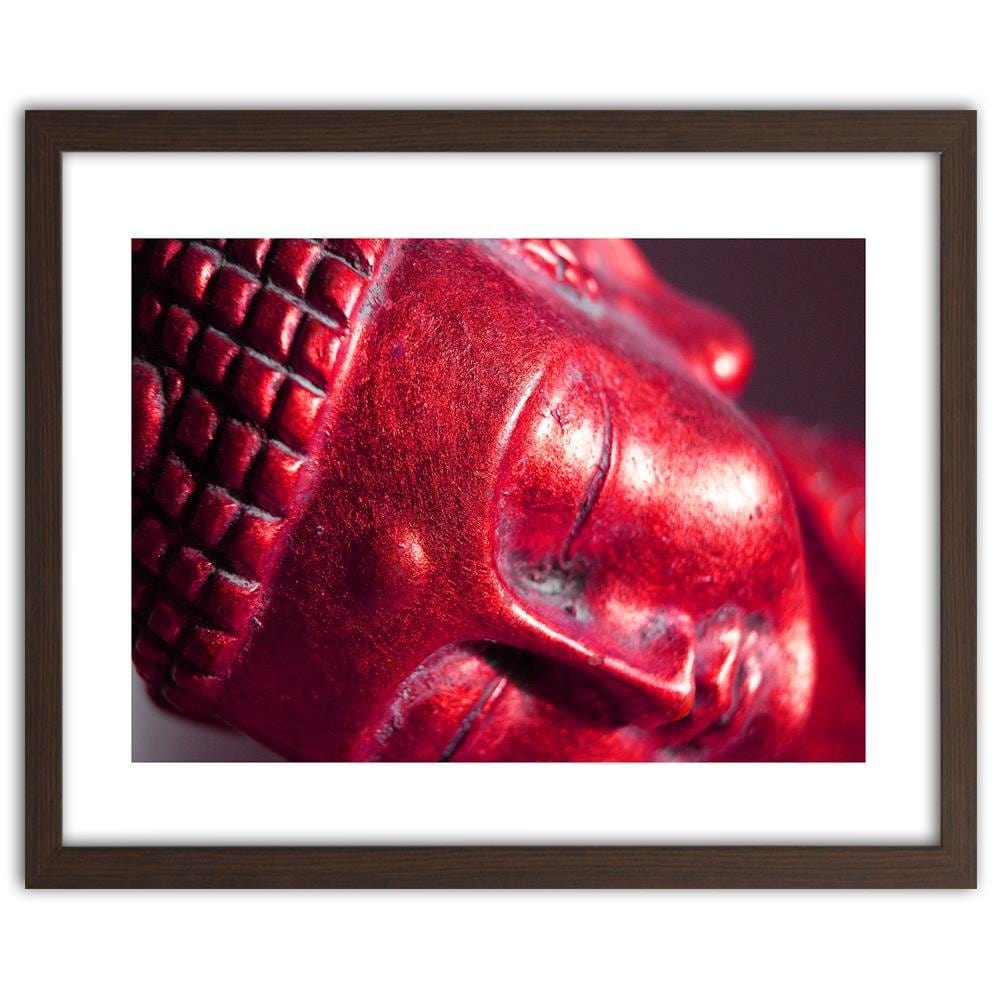 Glezna brūnā rāmī - Face Sleeping Buddha Home Trends DECO