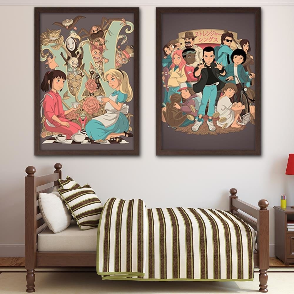 Glezna brūnā rāmī - Fairytale Tea Home Trends DECO