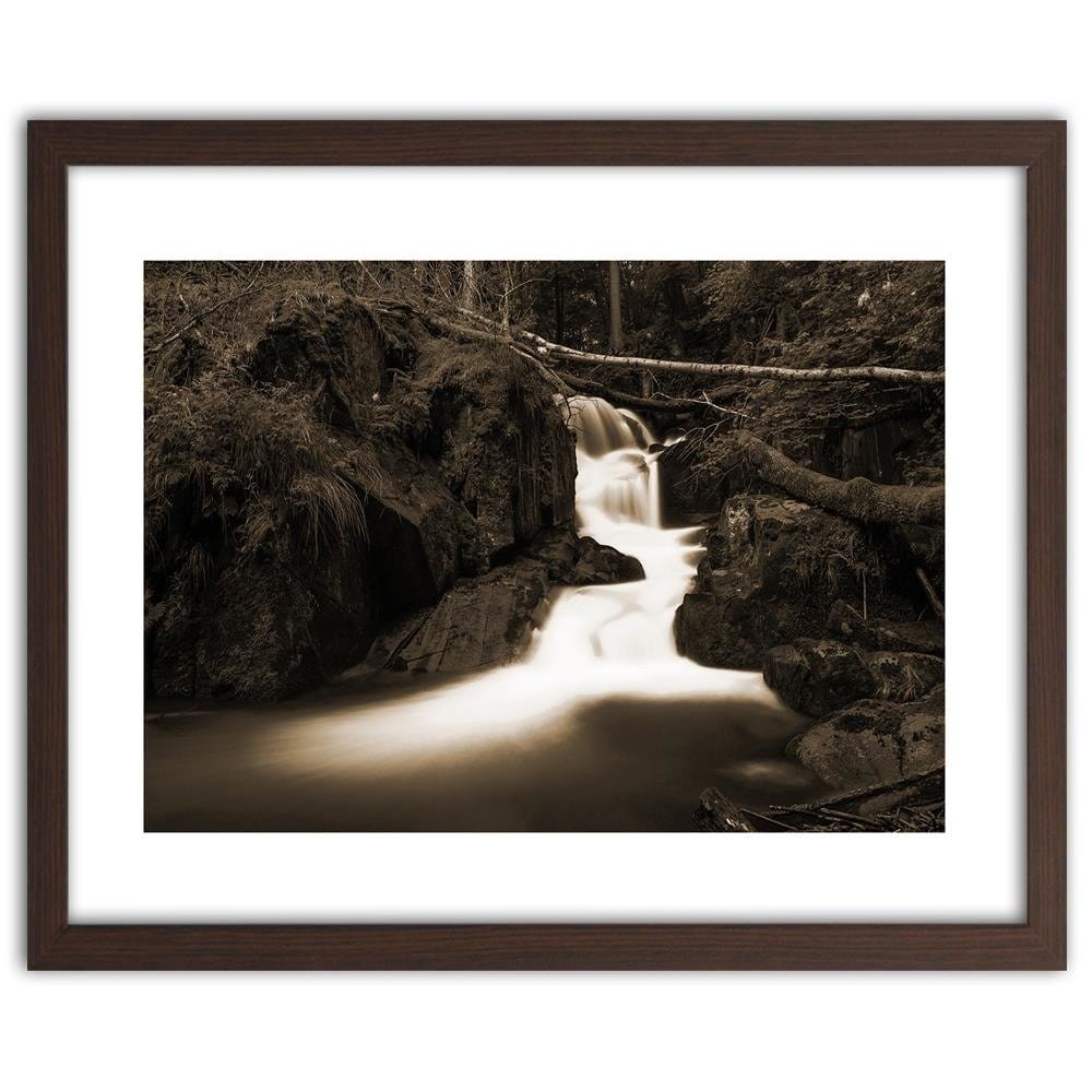 Glezna brūnā rāmī - Fairytale Waterfall 1 Home Trends DECO