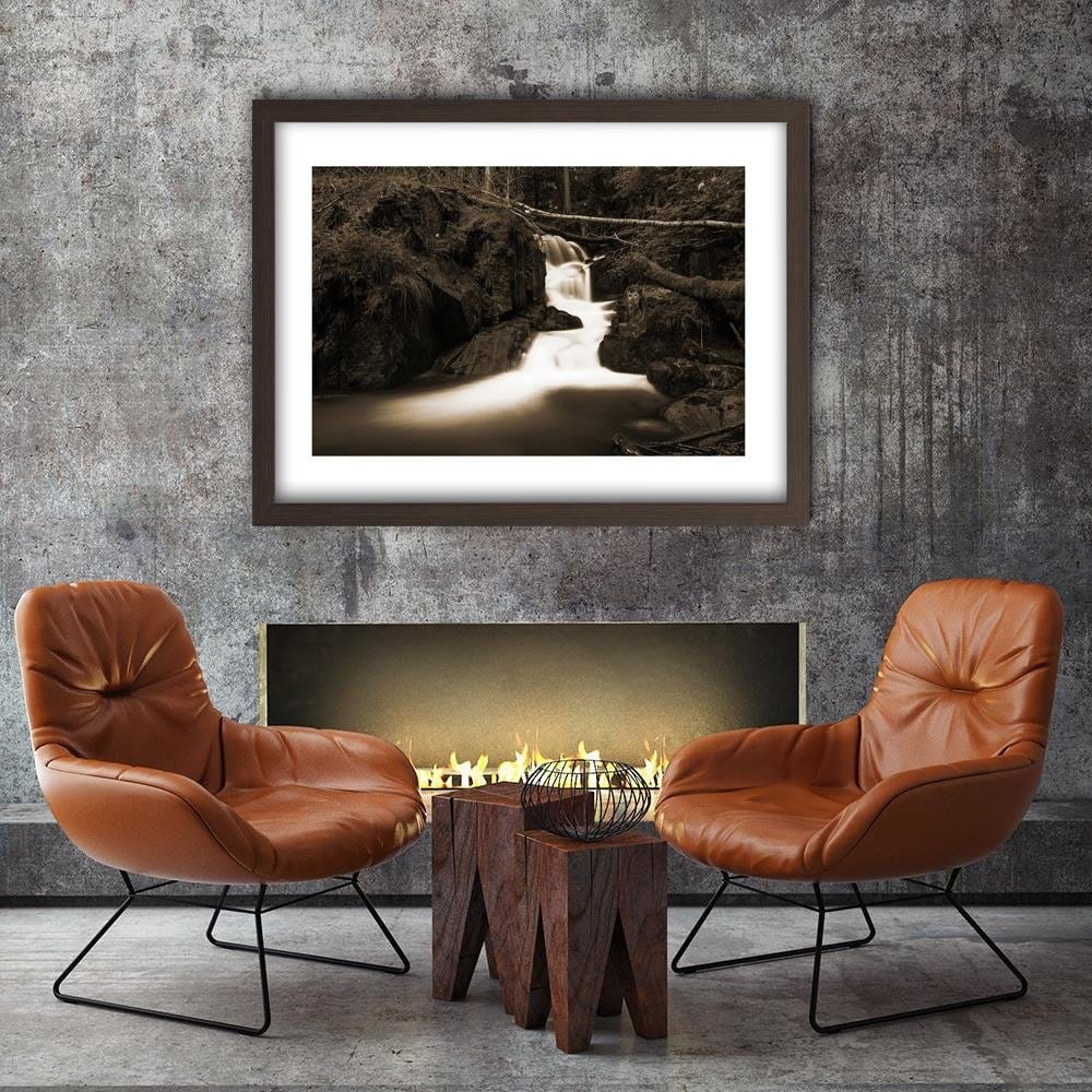 Glezna brūnā rāmī - Fairytale Waterfall 1 Home Trends DECO