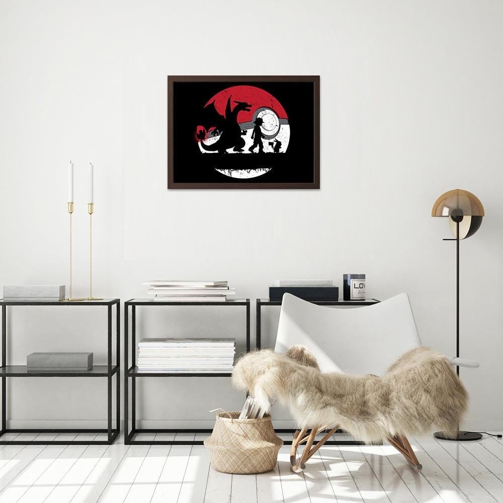 Glezna brūnā rāmī - Famous Anime Home Trends DECO