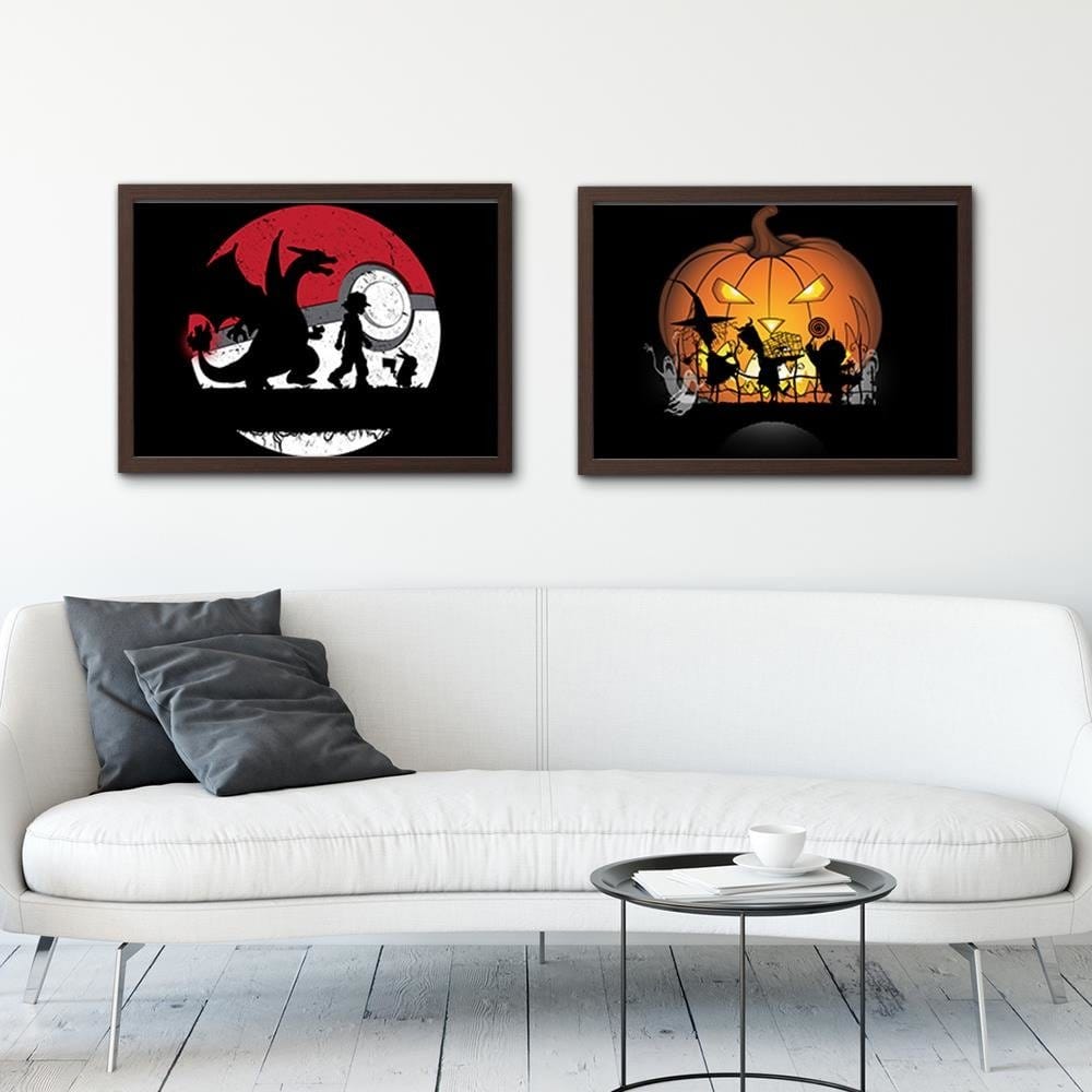 Glezna brūnā rāmī - Famous Anime Home Trends DECO