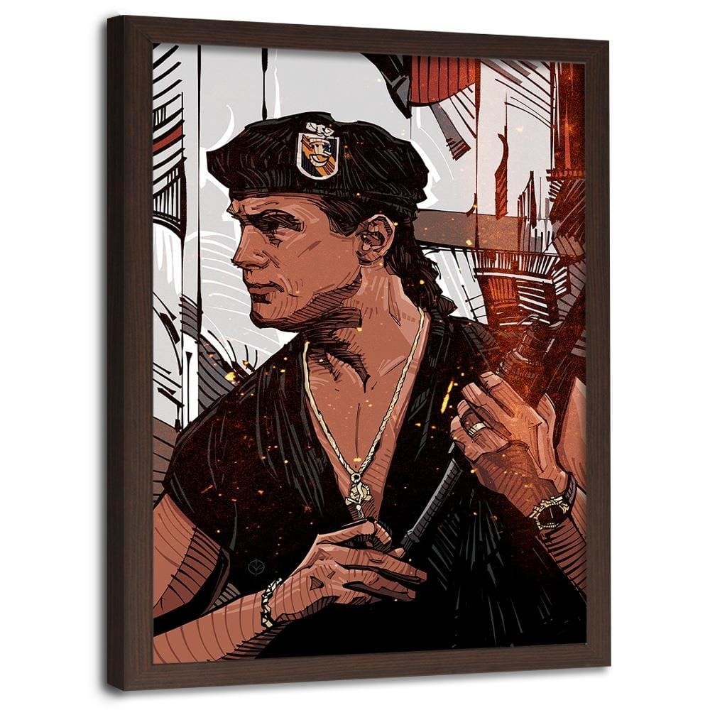 Glezna brūnā rāmī - Famous Movie Red Home Trends DECO