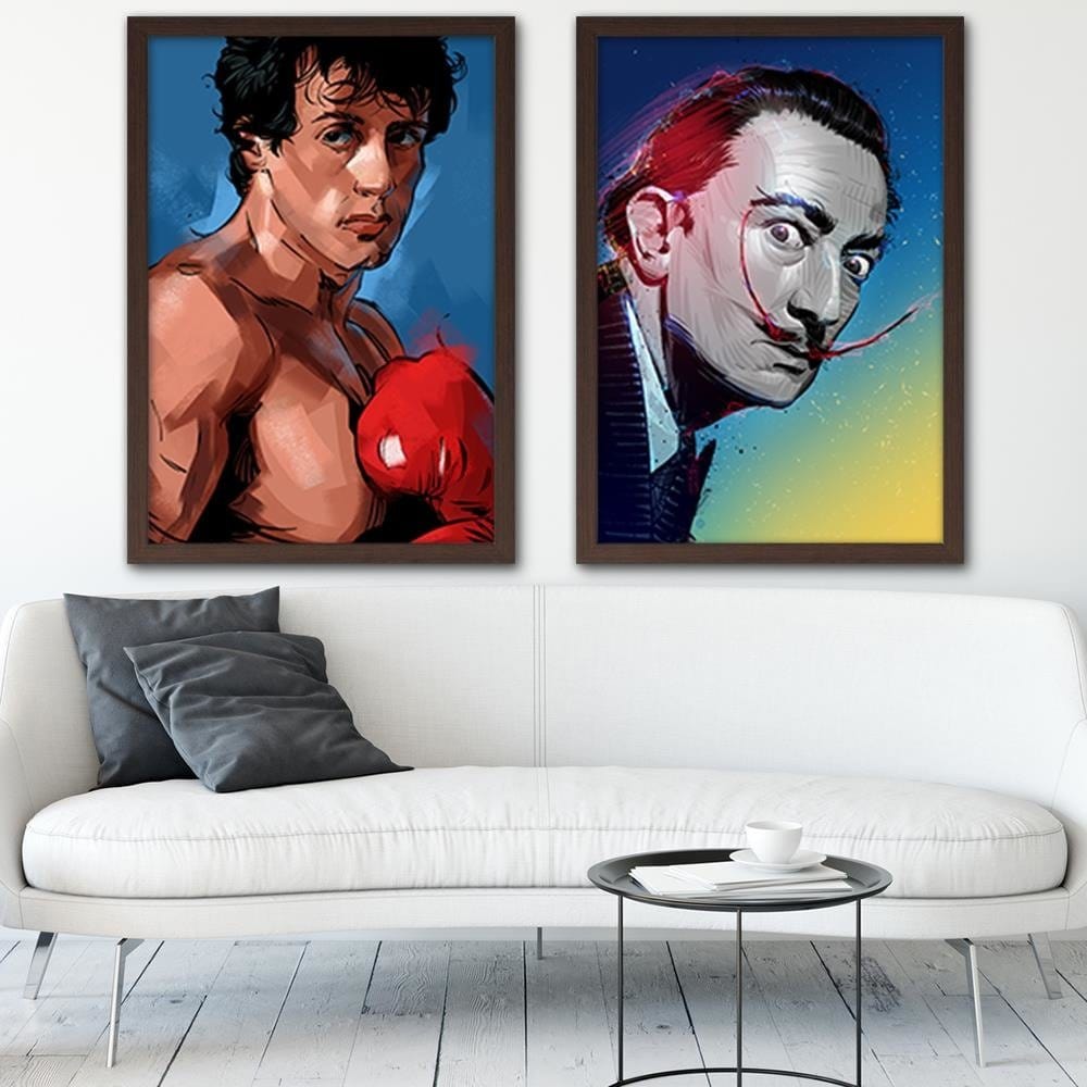 Glezna brūnā rāmī - Famous Painter Home Trends DECO