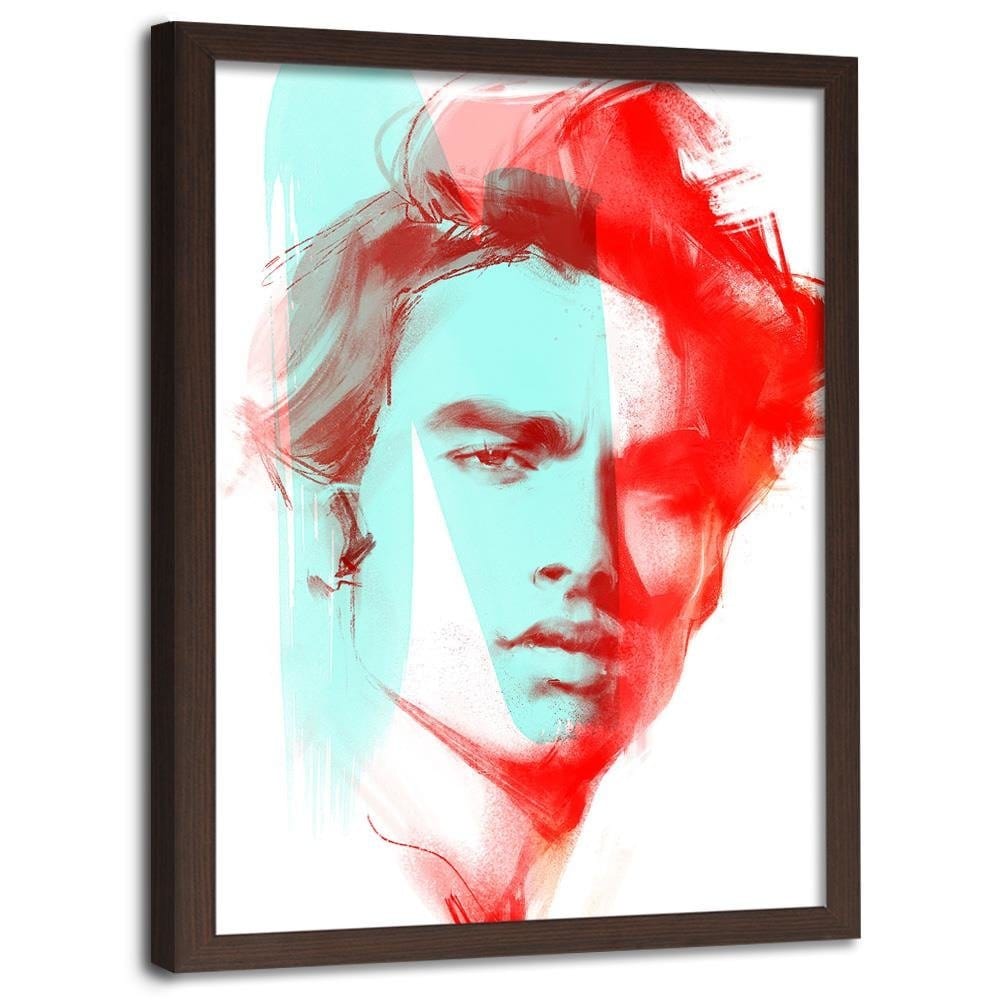Glezna brūnā rāmī - Fashion Artwork Red Home Trends DECO