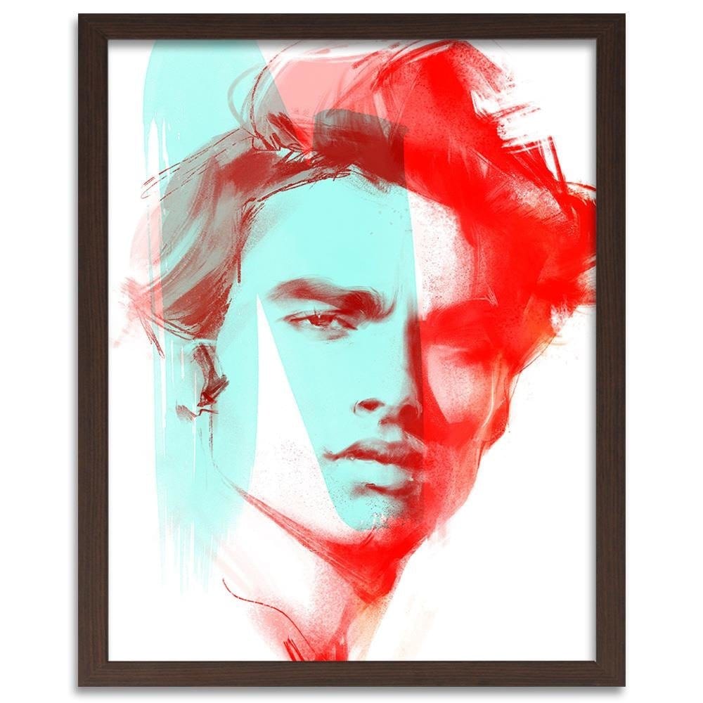 Glezna brūnā rāmī - Fashion Artwork Red Home Trends DECO