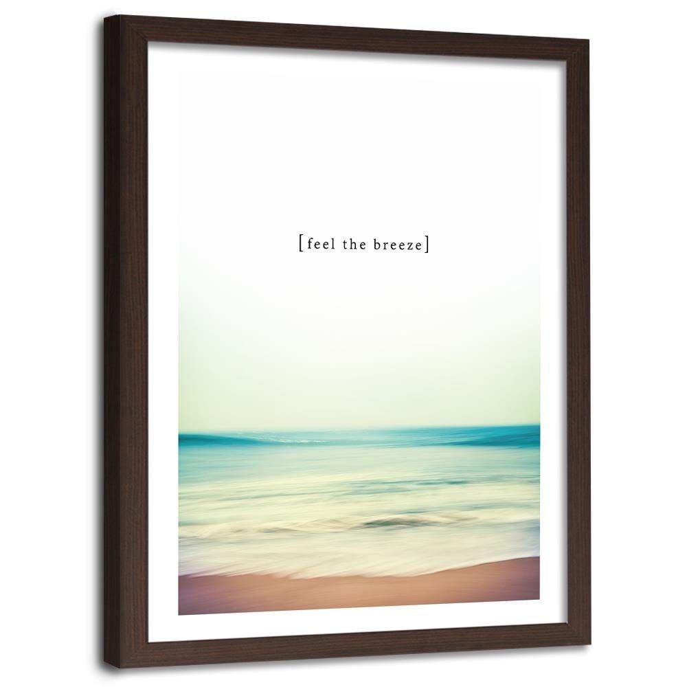 Glezna brūnā rāmī - Feel The Breeze Home Trends DECO