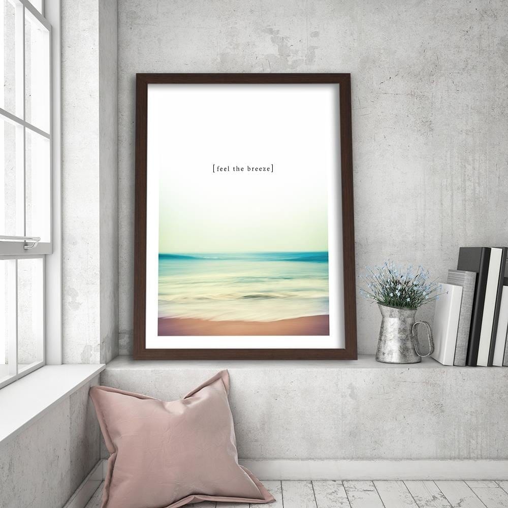 Glezna brūnā rāmī - Feel The Breeze Home Trends DECO