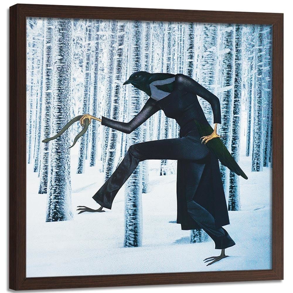 Glezna brūnā rāmī - Female Raven Home Trends DECO