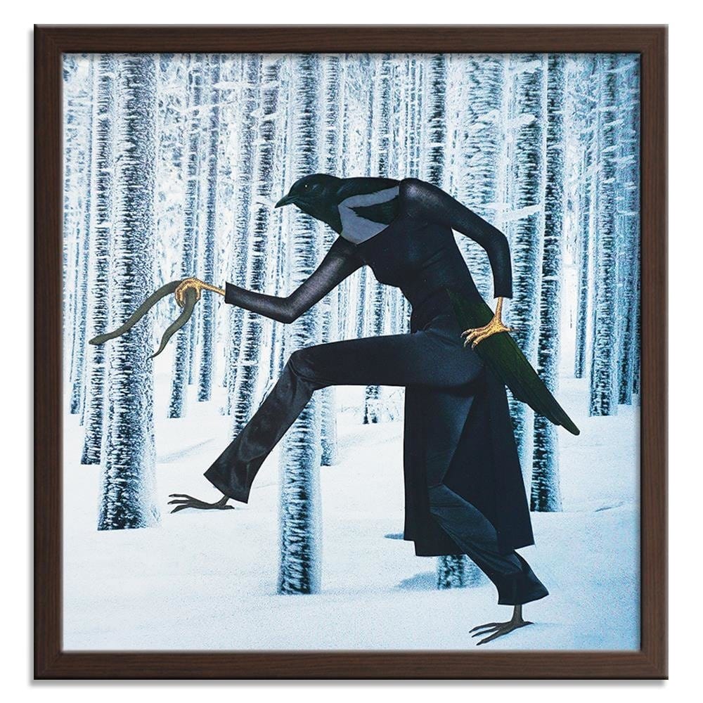 Glezna brūnā rāmī - Female Raven Home Trends DECO