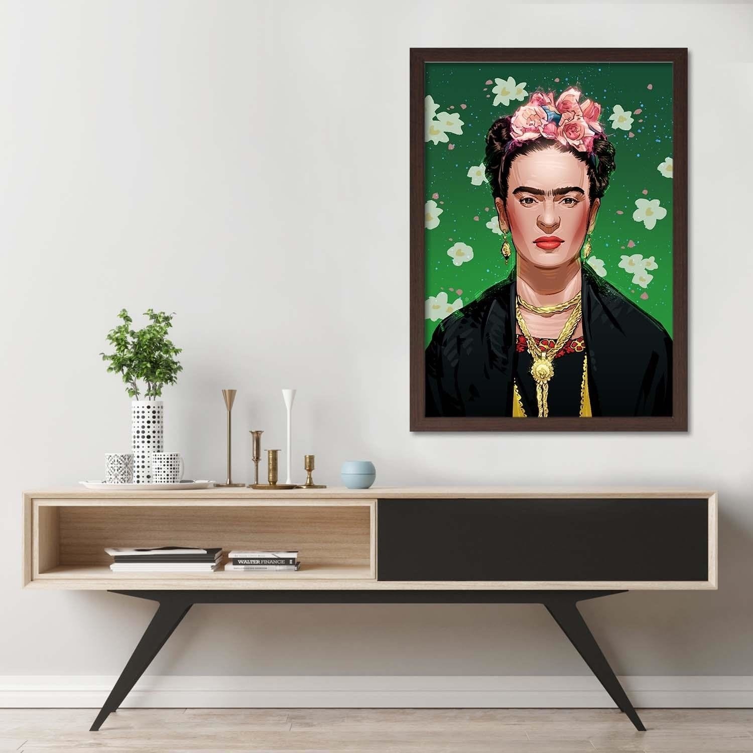 Glezna brūnā rāmī - Feminist Artwork Image Home Trends DECO