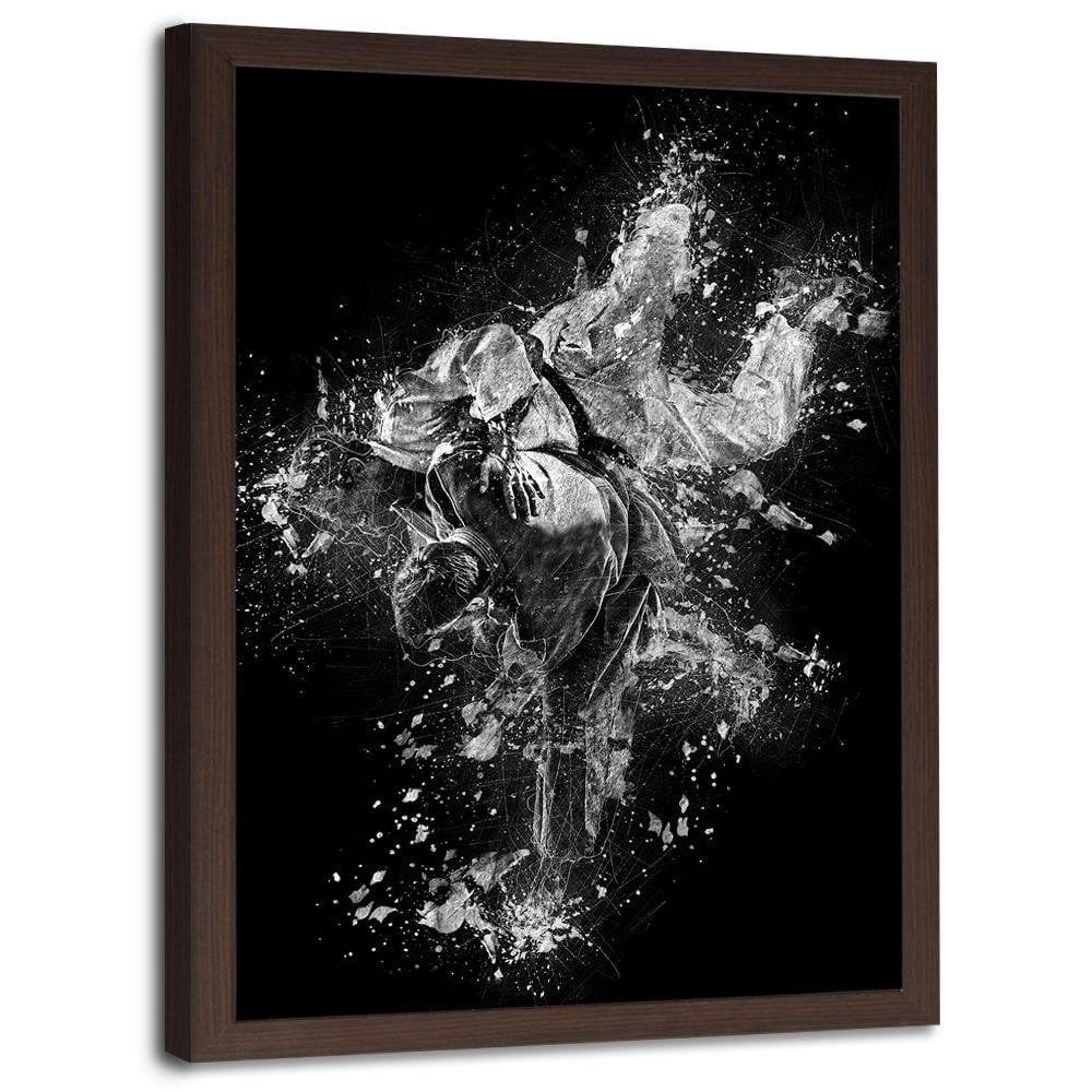Glezna brūnā rāmī - Fighting Judo 1 Home Trends DECO