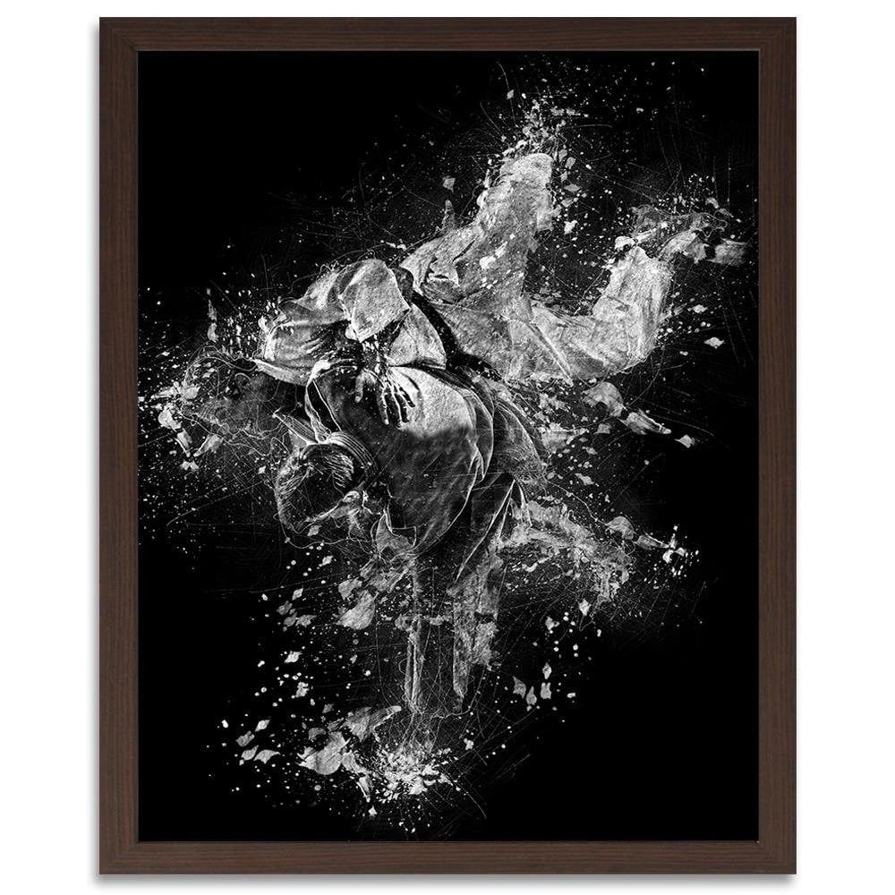 Glezna brūnā rāmī - Fighting Judo 1 Home Trends DECO