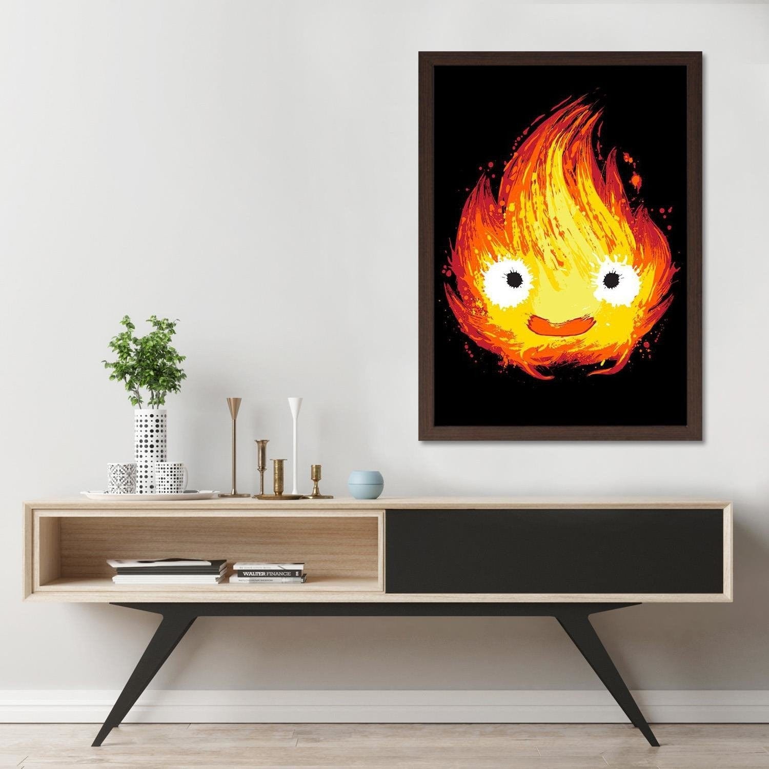 Glezna brūnā rāmī - Fire Spirit Ghost Red  Home Trends DECO