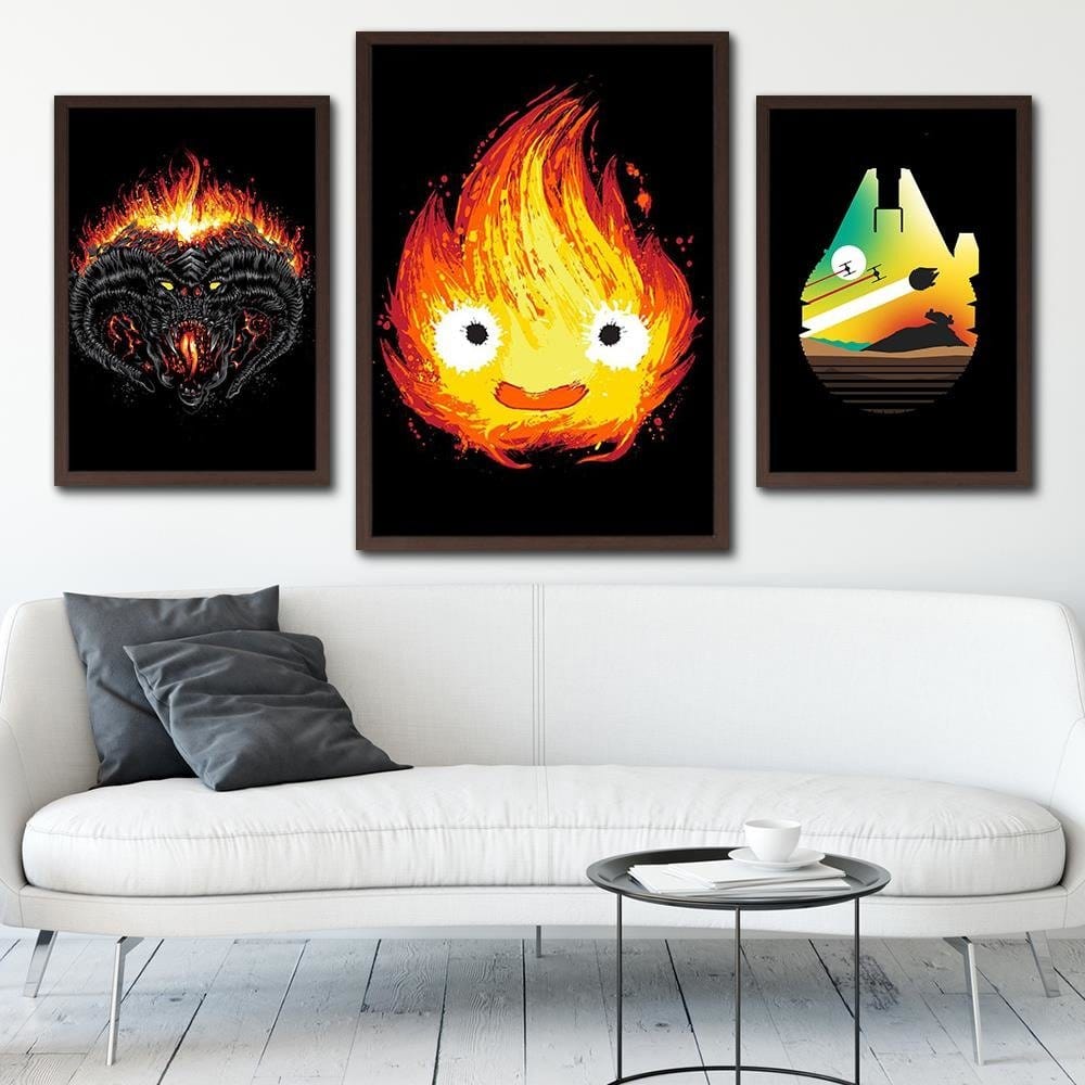 Glezna brūnā rāmī - Fire Spirit Ghost Red  Home Trends DECO