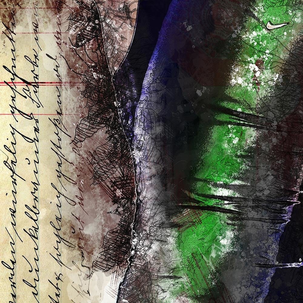 Glezna brūnā rāmī - Footballer Abstraction Home Trends DECO