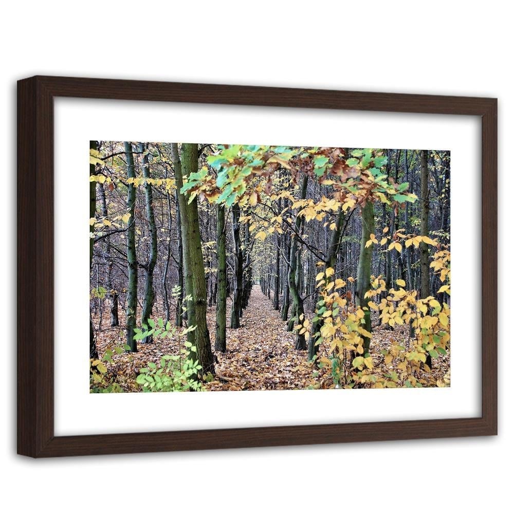 Glezna brūnā rāmī - Forest Alley Home Trends DECO