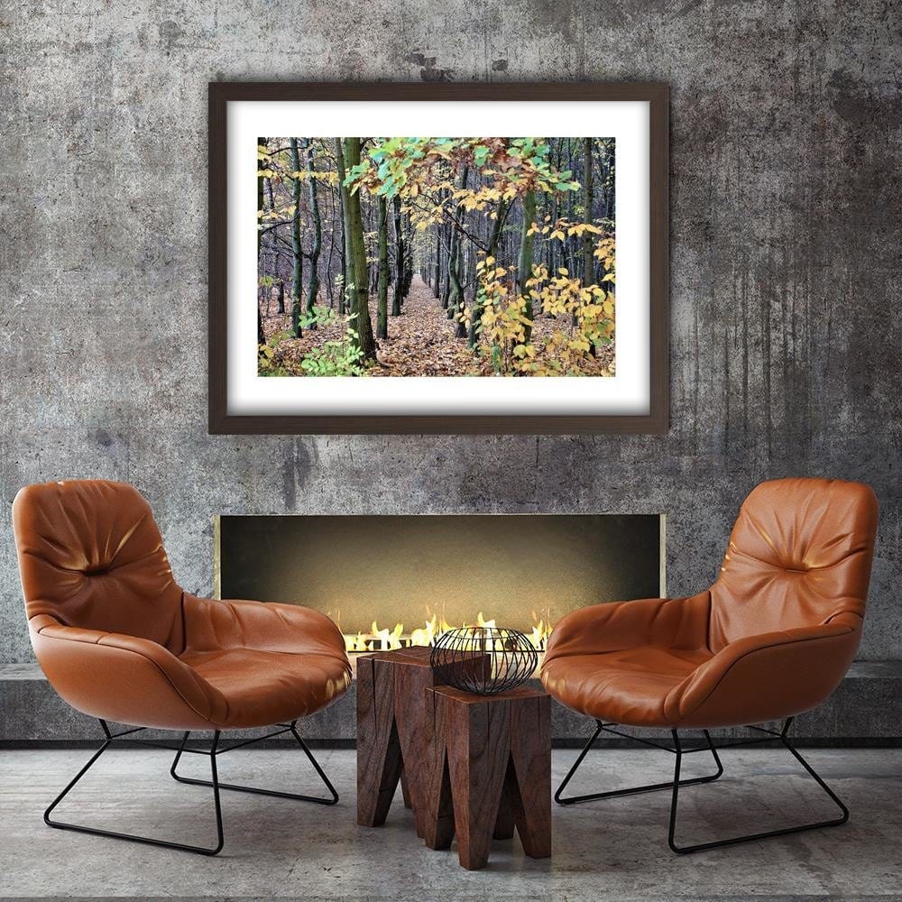 Glezna brūnā rāmī - Forest Alley Home Trends DECO