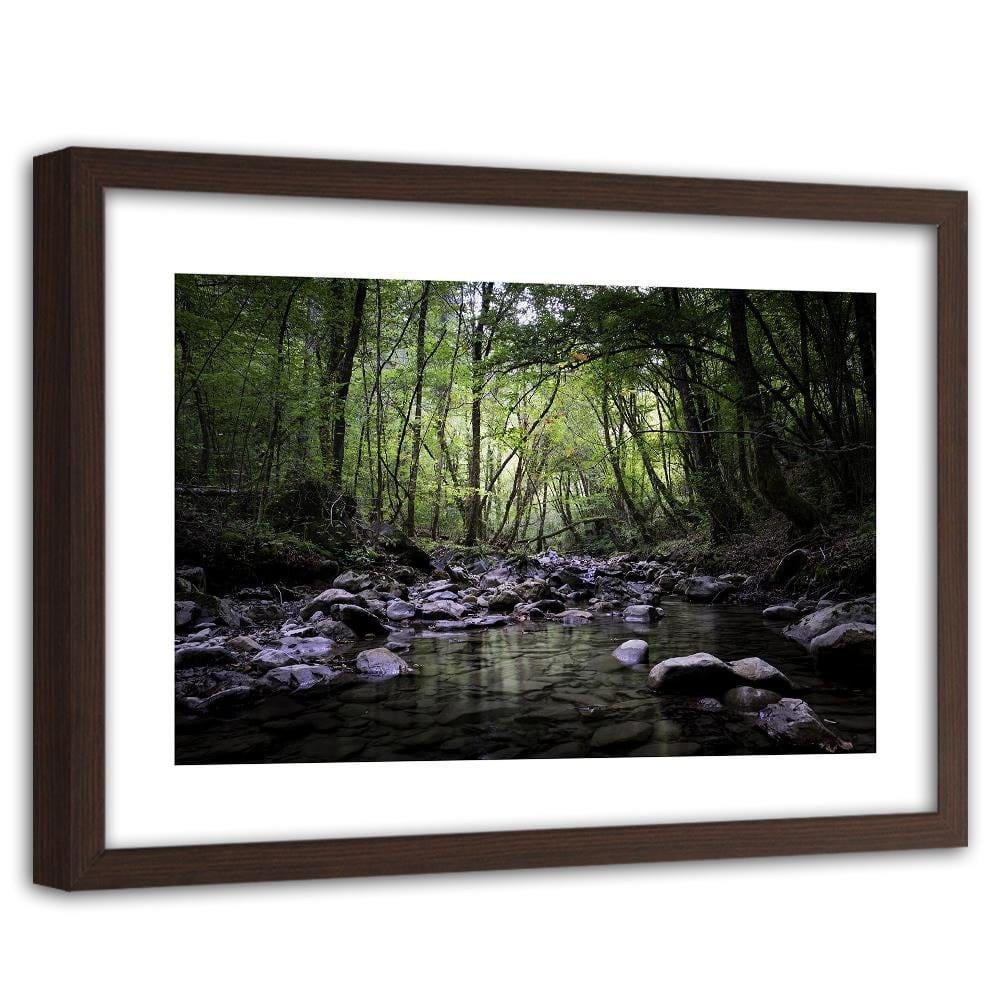 Glezna brūnā rāmī - Forest Brook Home Trends DECO