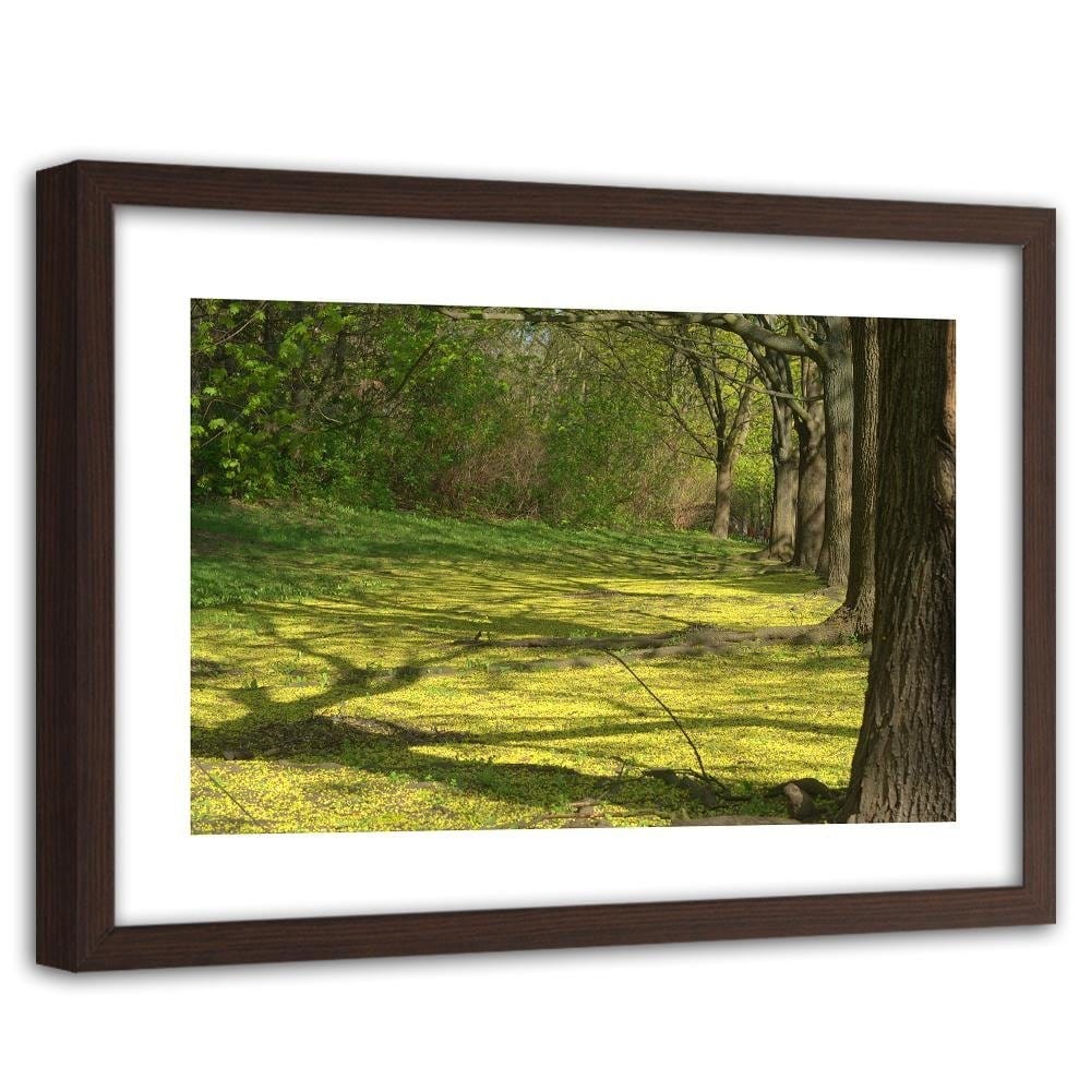 Glezna brūnā rāmī - Forest Clearing Home Trends DECO