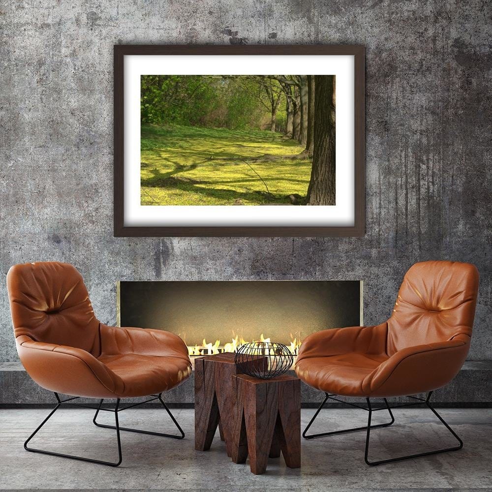 Glezna brūnā rāmī - Forest Clearing Home Trends DECO
