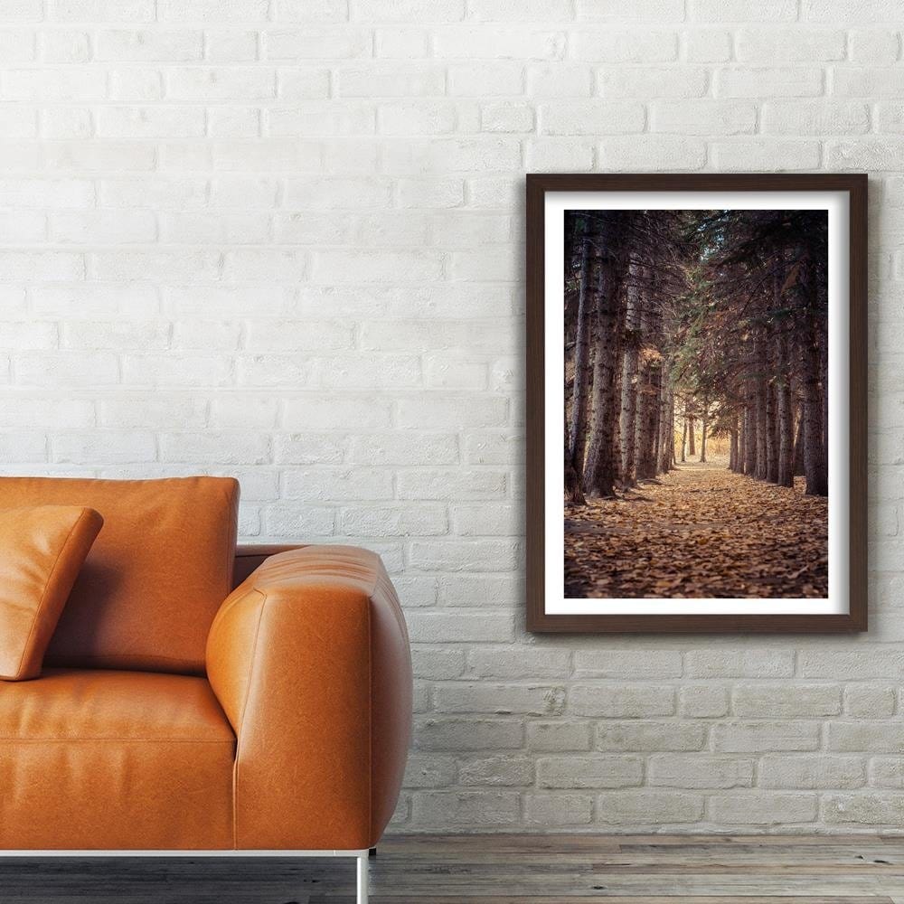 Glezna brūnā rāmī - Forest In Autumn Home Trends DECO