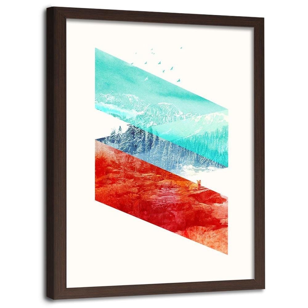 Glezna brūnā rāmī - Forest Land Home Trends DECO