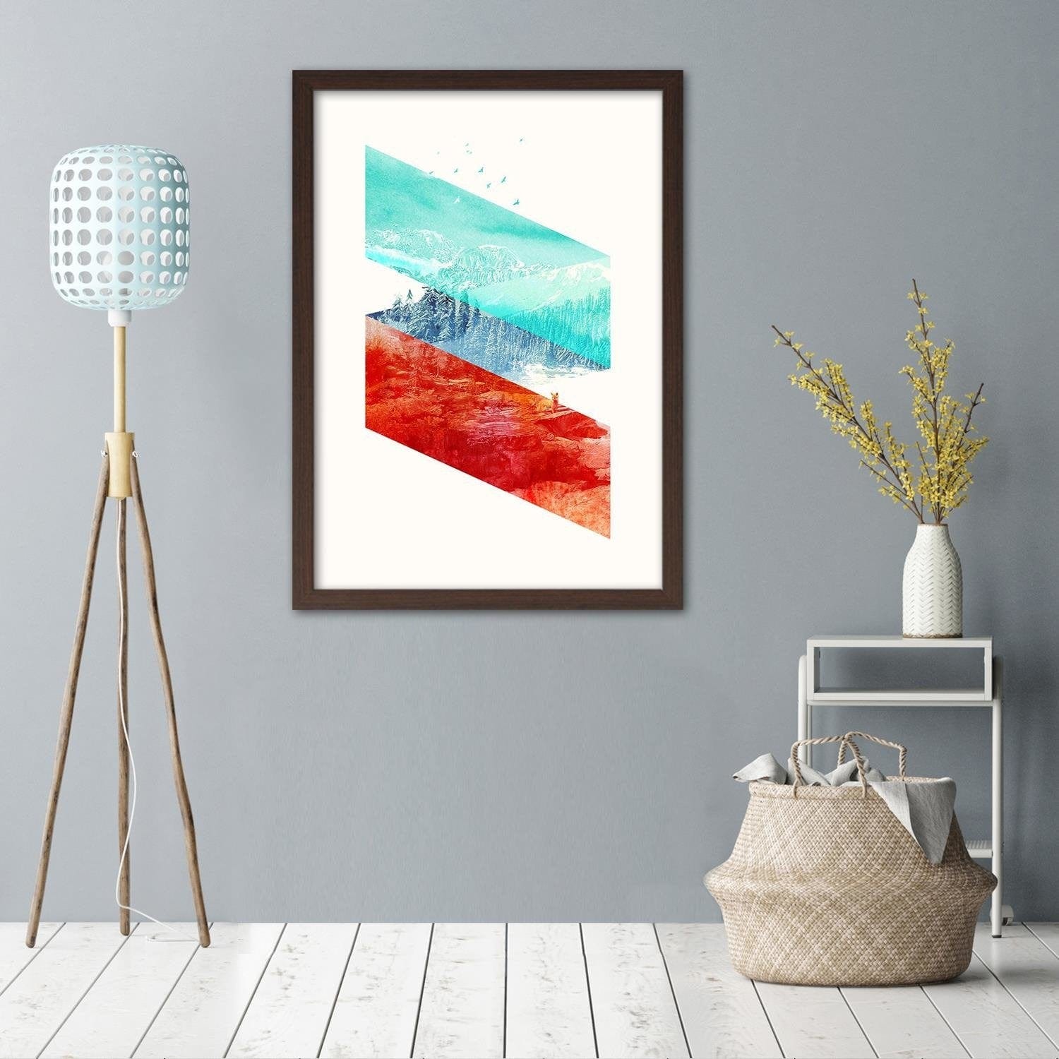 Glezna brūnā rāmī - Forest Land Home Trends DECO