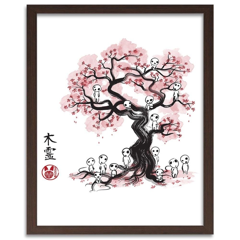 Glezna brūnā rāmī - Forest Spirit Red Home Trends DECO