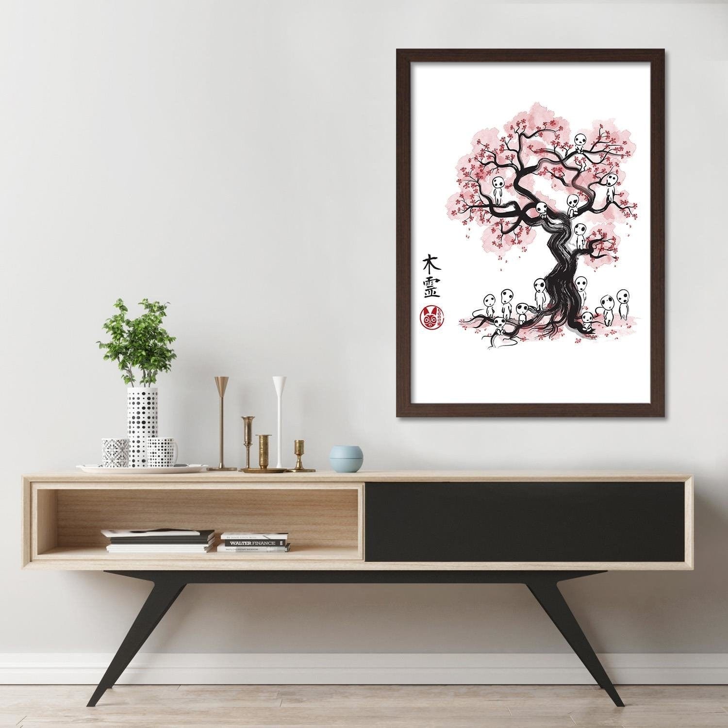 Glezna brūnā rāmī - Forest Spirit Red Home Trends DECO