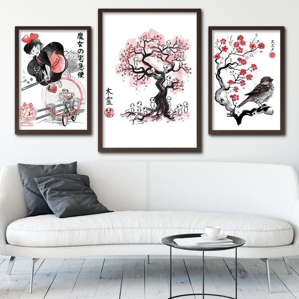 Glezna brūnā rāmī - Forest Spirit Red Home Trends DECO