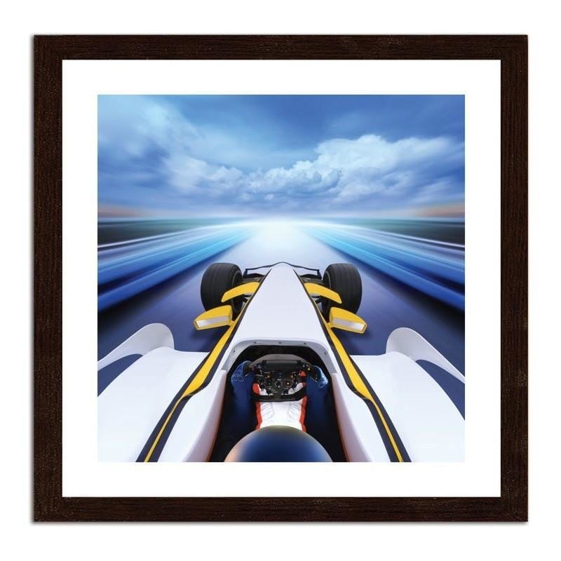 Glezna brūnā rāmī - Formula on the racetrack Home Trends DECO