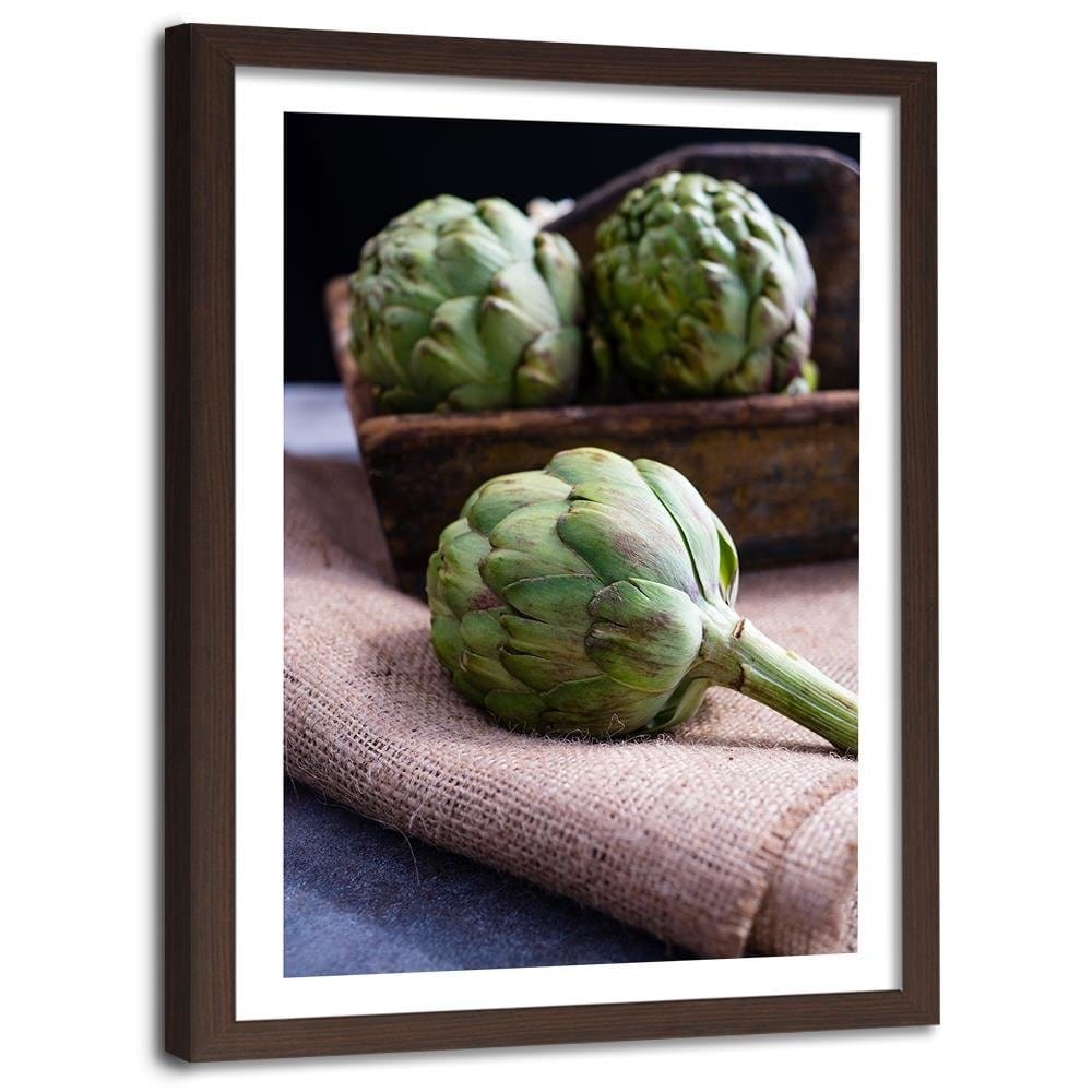 Glezna brūnā rāmī - Fresh Artichokes Home Trends DECO