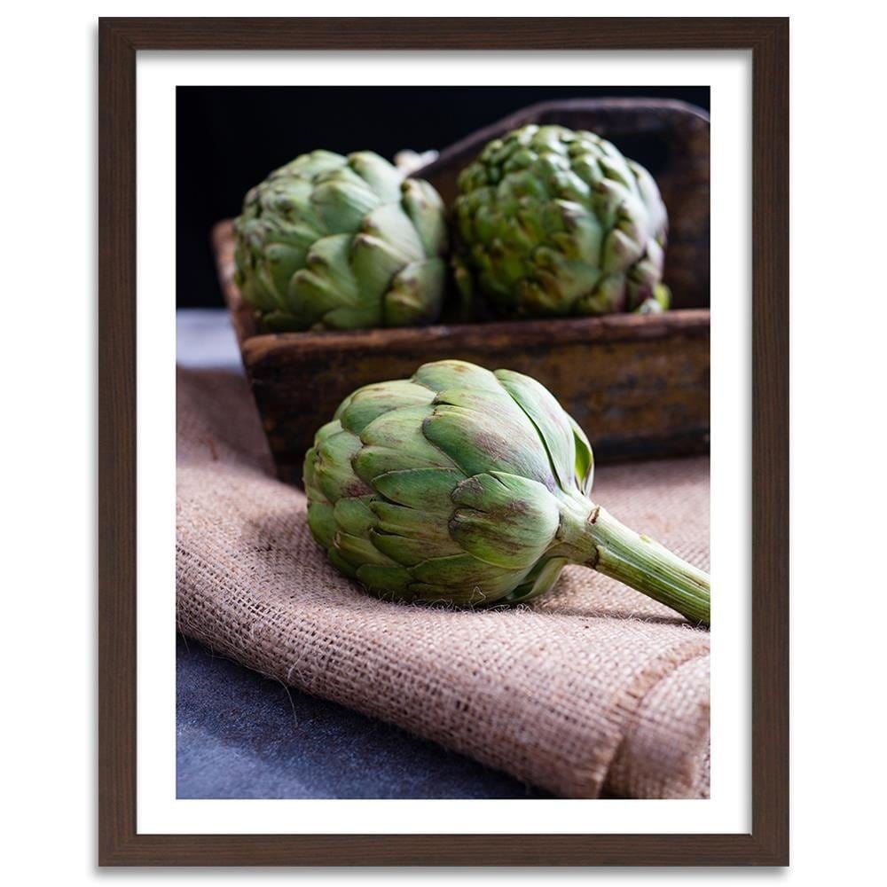 Glezna brūnā rāmī - Fresh Artichokes Home Trends DECO