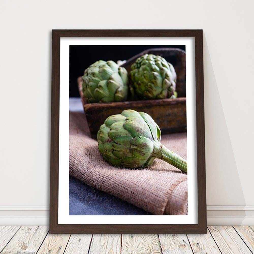 Glezna brūnā rāmī - Fresh Artichokes Home Trends DECO
