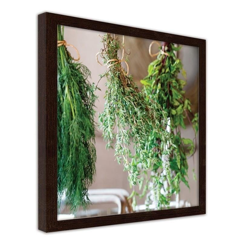 Glezna brūnā rāmī - Fresh herbs 2 Home Trends DECO