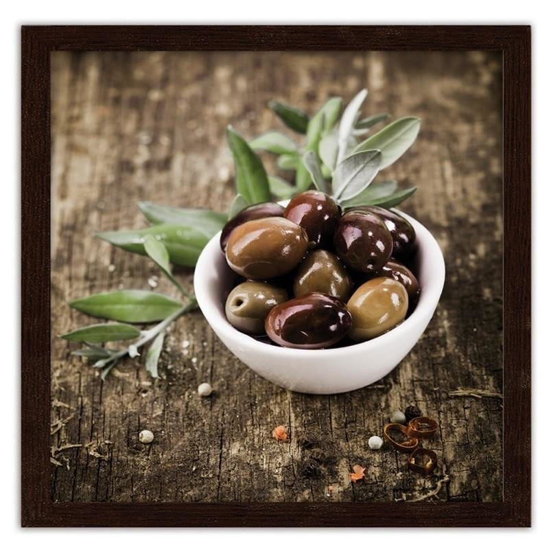 Glezna brūnā rāmī - Fresh olives Home Trends DECO