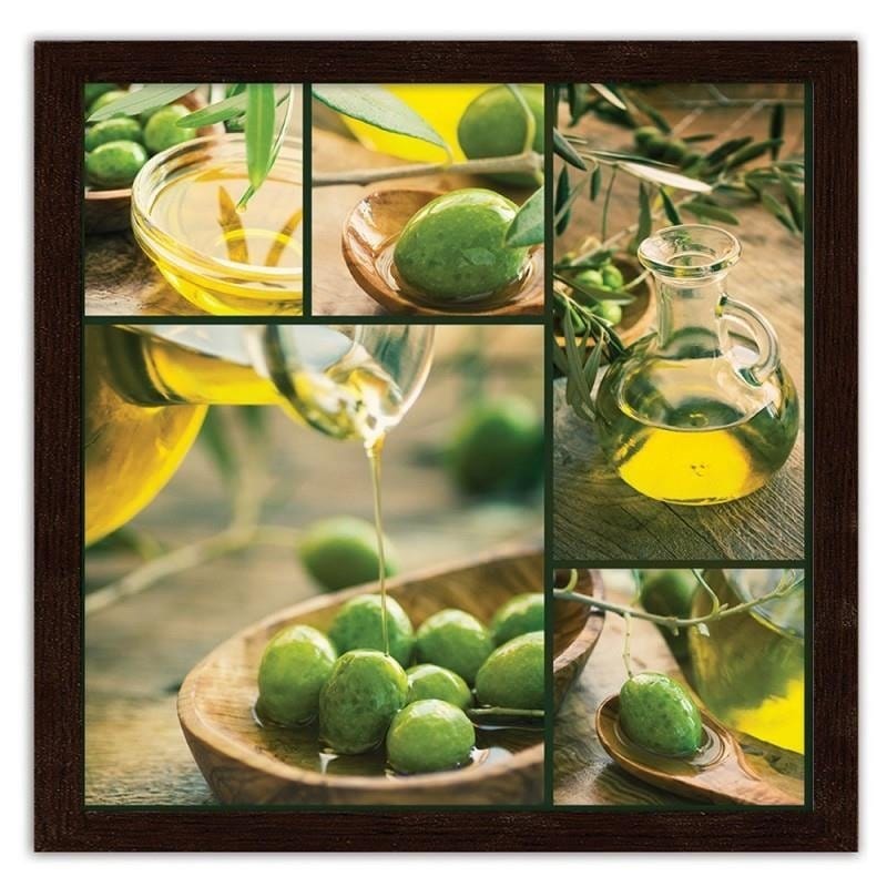 Glezna brūnā rāmī - Freshly harvested olives Home Trends DECO