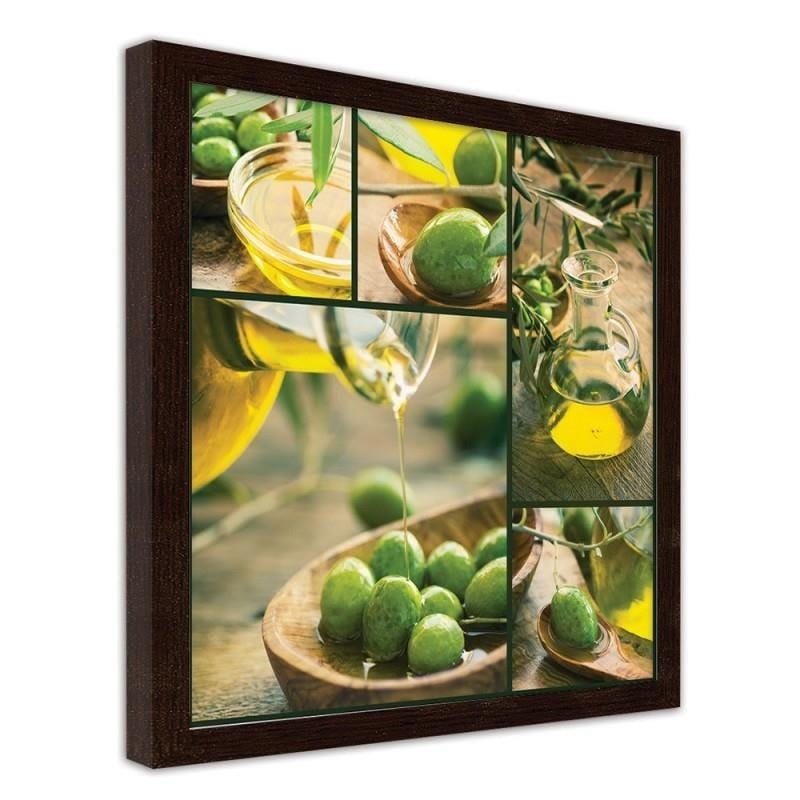 Glezna brūnā rāmī - Freshly harvested olives Home Trends DECO