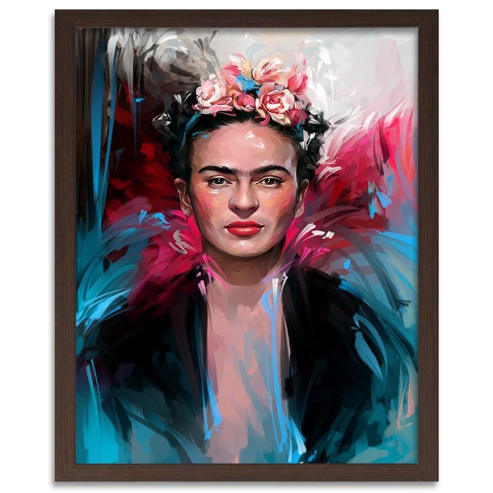 Glezna brūnā rāmī - Frida Home Trends DECO