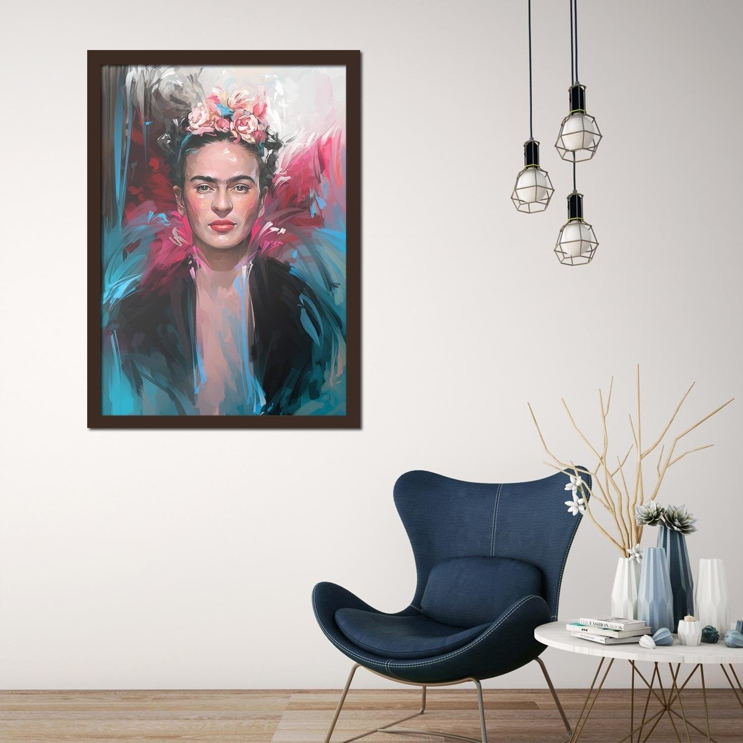 Glezna brūnā rāmī - Frida Home Trends DECO