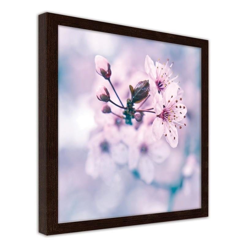 Glezna brūnā rāmī - Fruit tree branch with pink flowers Home Trends DECO